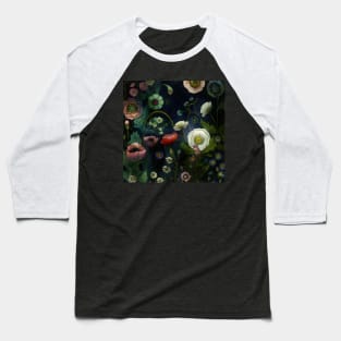 Floral Pattern Fairy Garden Baseball T-Shirt